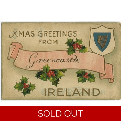 E102 Christmas Greetings postcard, Ballyardle Skeleton postmark